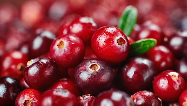 Generated image of  a lot of cranberries background 