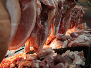 pork in the market showcase