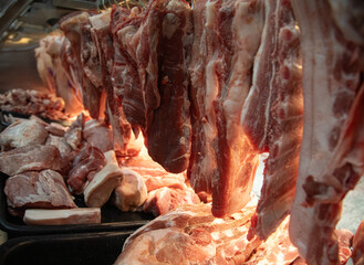 pork in the market showcase