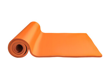 Front and back view of a saffron yoga mat template. Thick and grippy, mockups for design and print, isolated on a white or transparent background. 