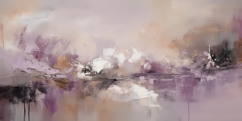 Muted tones of taupe and mauve melding softly, casting a warm and inviting glow across the canvas.