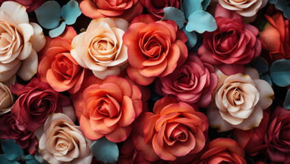 Obraz premium Bouquet of roses Backgrounds