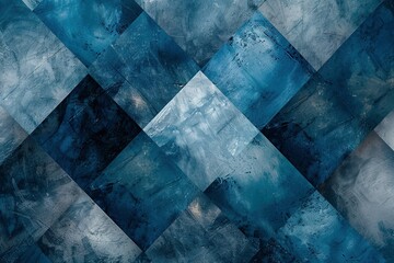 Dive into an abstract square geometric background blending black and blue hues, perfect for digital designs and presentations