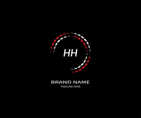 Fototapeta na wymiar HH letter logo Design. Unique attractive creative modern initial HH initial based letter icon logo