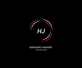 Fototapeta na wymiar HJ letter logo Design. Unique attractive creative modern initial HJ initial based letter icon logo