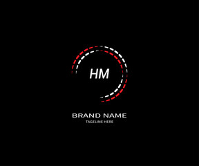 Fototapeta na wymiar HM letter logo Design. Unique attractive creative modern initial HM initial based letter icon logo