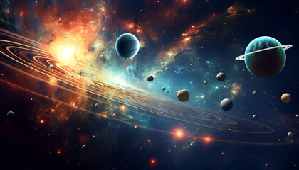 Planets in space and stars. solar system, Astral Projection background Astronomical Phenomena Milky Way