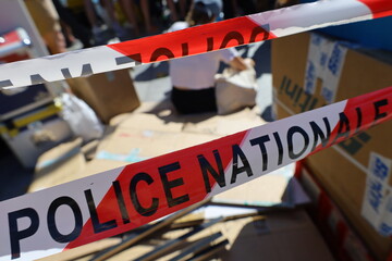 french police perimeter ribbon tape