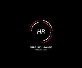 Fototapeta na wymiar HR letter logo Design. Unique attractive creative modern initial HR initial based letter icon logo