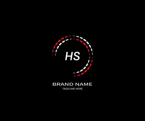 Fototapeta na wymiar HS letter logo Design. Unique attractive creative modern initial HS initial based letter icon logo