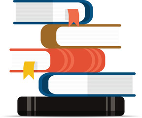 World book day. Literature, education concept. Isolated flat vector illustration