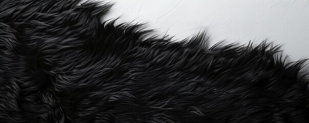 black fur background.