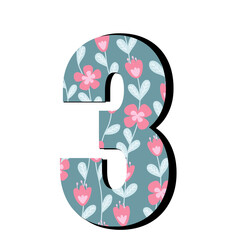 number eight made of flowers - obrazy, fototapety, plakaty