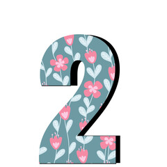 number eight made from flowers © betania