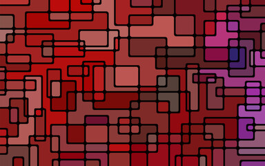 abstract vector stained-glass mosaic background - red