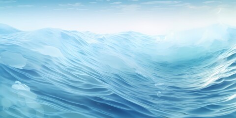 Aquamarine 3D waves reminiscent of a tranquil ocean scene, with hints of sparkling light.