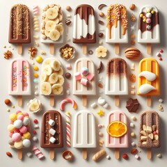 Fototapeta na wymiar set of sweets