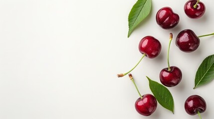 cherry berry on white background.
