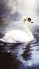 Fototapeta premium swan on the lake