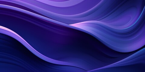 Naklejka premium Celestial shades of indigo and violet in a cosmic-inspired 3D wave background.
