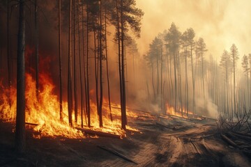 view Nature in peril Forest fire wreaks havoc, damaging natural habitats