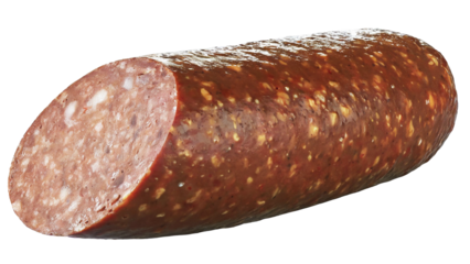 Sausage isolated on transparent background. 