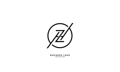 HZ, ZH, H, Z, Abstract Letters Logo Monogram