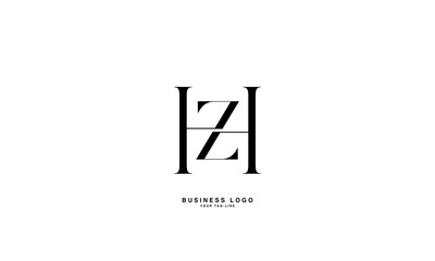 Obraz premium HZ, ZH, H, Z, Abstract Letters Logo Monogram