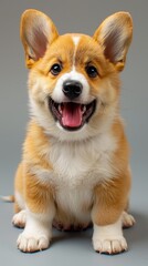 Radiant Corgi Puppy's Joyful Moment
