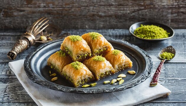 Generated image of turkish desserts