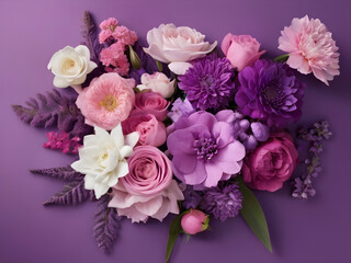 A Symphony of Purple and Pink Flowers