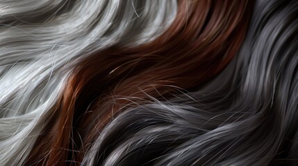 Naklejka premium Close-Up of Intricate Wavy Hair Pattern With Natural Texture and Movement
