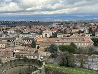 Fototapeta na wymiar La Cité Médiévale Carcassonne