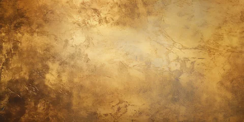 Fotobehang Golden yellow metal background. Seamless metallic tile pattern © hdesert