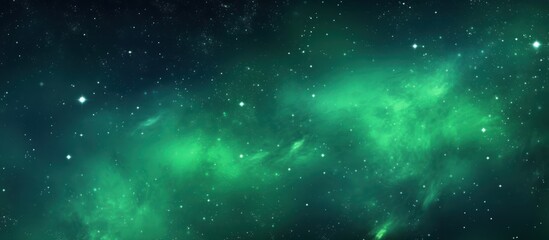 Naklejka premium Space background. Galaxy with turquoise shining stars