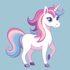A colorful unicorn vector illustration