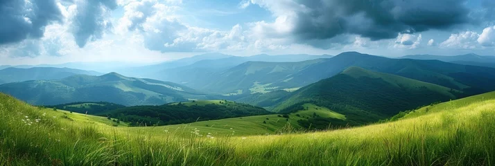 Fotobehang Mountain meadow in summer © Landscape Planet