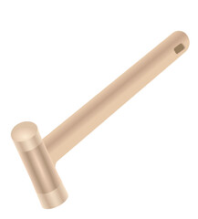 Curved hammer tool, vector illustration