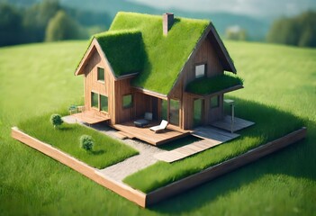 house on the grass