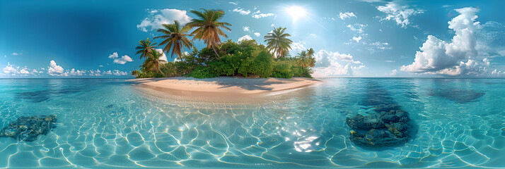 Tropical Maldives Island with White Sandy Beach,
White sand beach in rikitea village mangareva gambier archipelago french polynesia  - obrazy, fototapety, plakaty