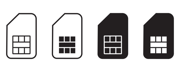 Sim card vector icon. Sim card icon symbol design vector ilustration.