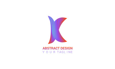 Abstract intial K logo design vector illustration .