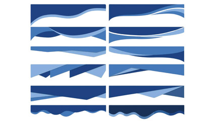 Versatile Divider Headers for App Banners or Posters: Set of Template Shapes for Website Design