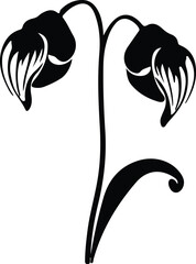 ladys slipper  silhouette