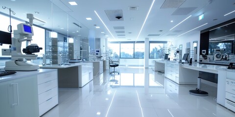 An optical showroom in a modern hospital - obrazy, fototapety, plakaty
