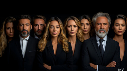 the best business people of a large multinational firm taking a picture