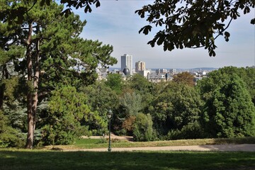 Buttes-Chaumont park in Paris 19th arrondissement