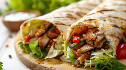 Dönerrolle / Doner kebab roll with chicken