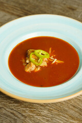 Hungarian fish soup with catfish