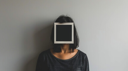 polaroid photo with no face , fashion models, 
